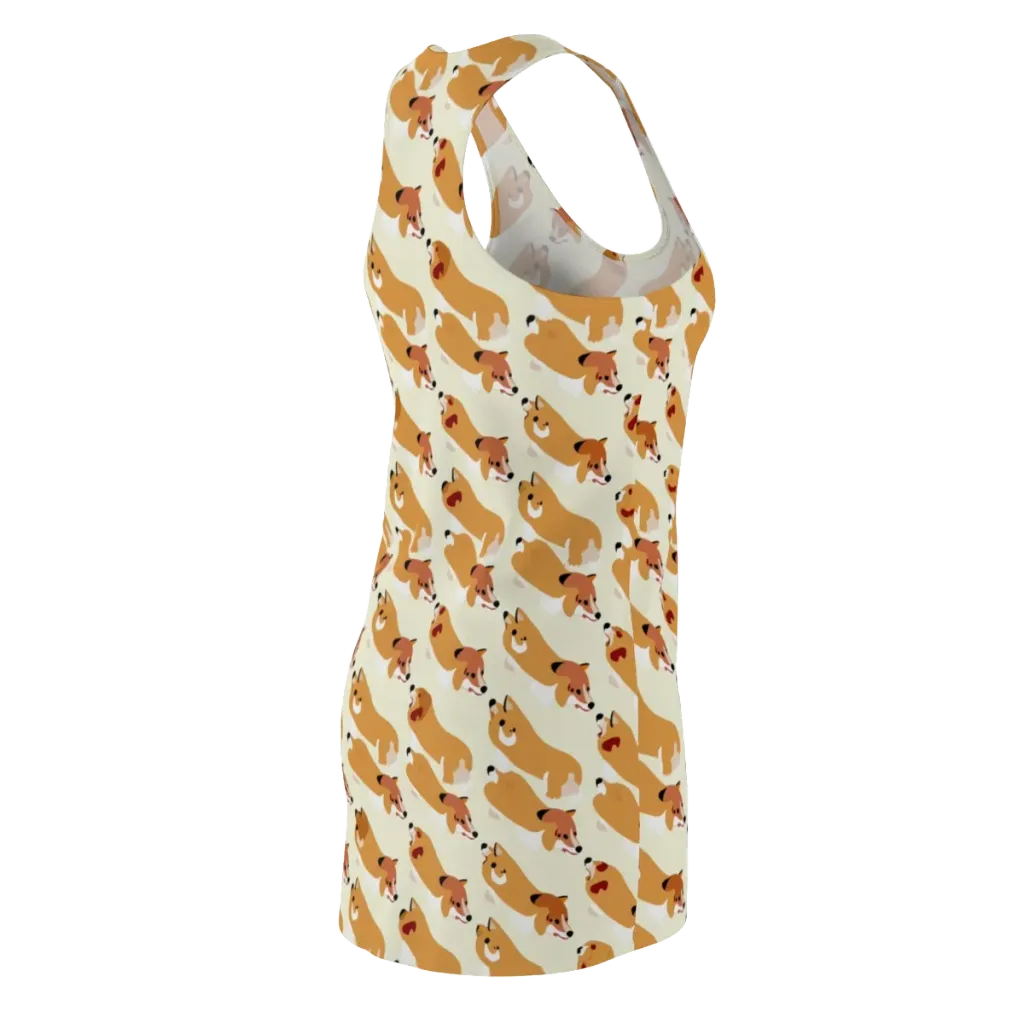 Butterscotch Pups on Racerback Dress — Back Side