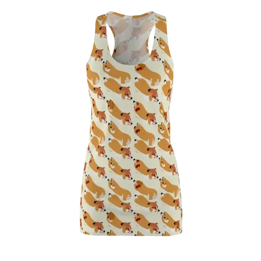 Butterscotch Pups on a Racerback Dress
