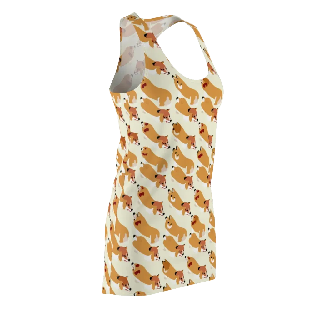 Butterscotch Pups on Racerback Dress — Front Side