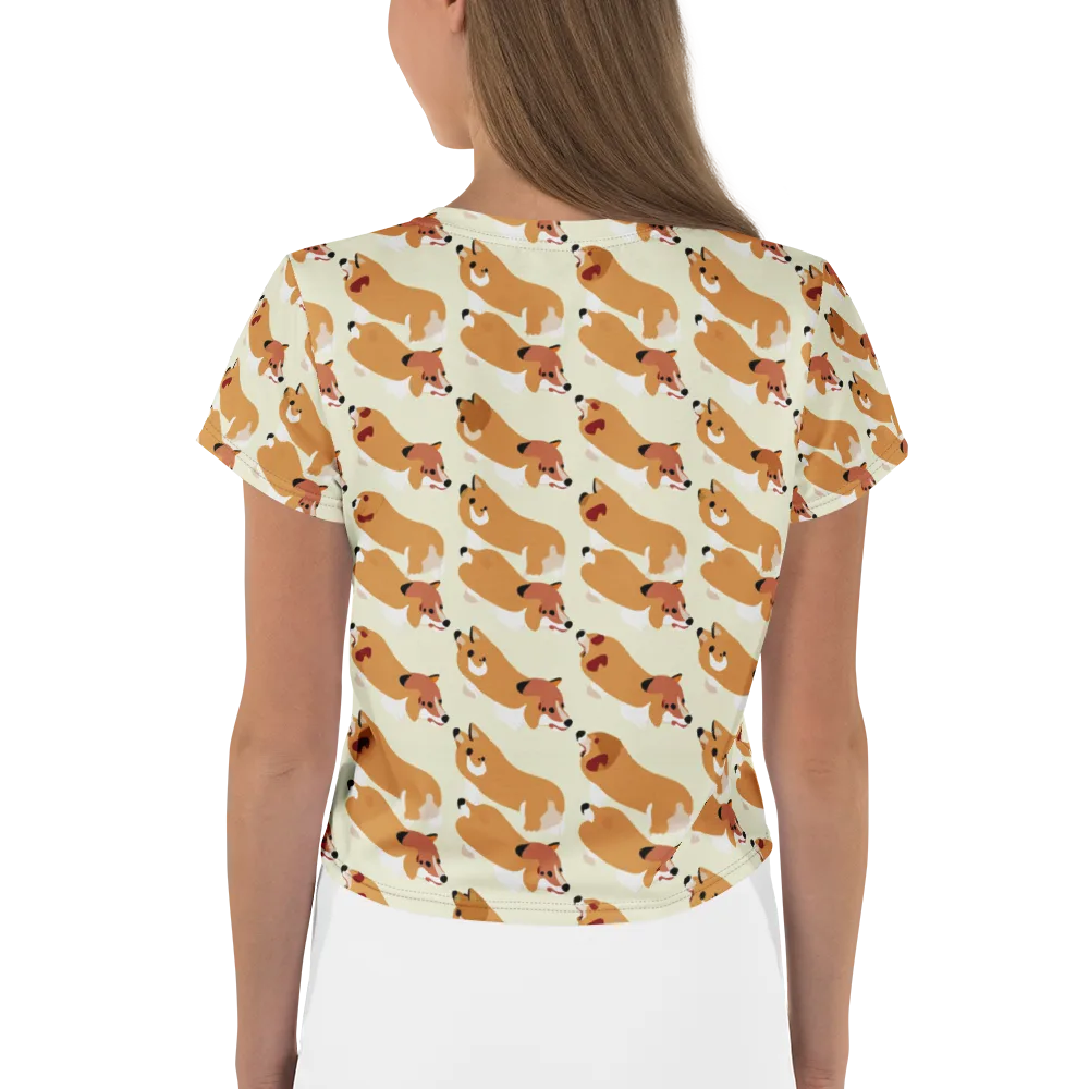 Butterscotch Pups on Crop Tee — Back
