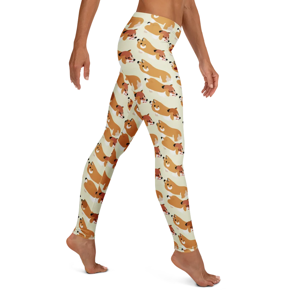 Butterscotch Pups on Leggings — Right