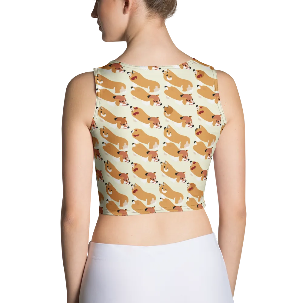 Butterscotch Pups on Crop Top — Back
