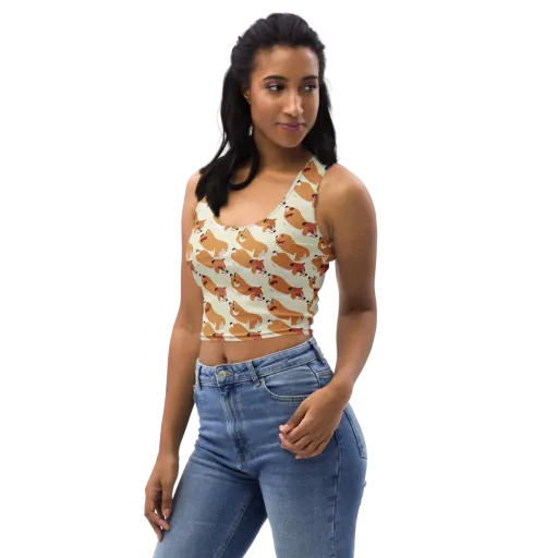 Butterscotch Pups on a Crop Top