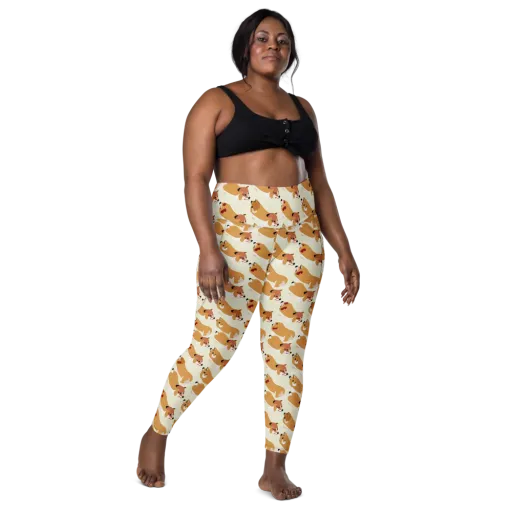 Butterscotch Pups on a Leggings with Pockets