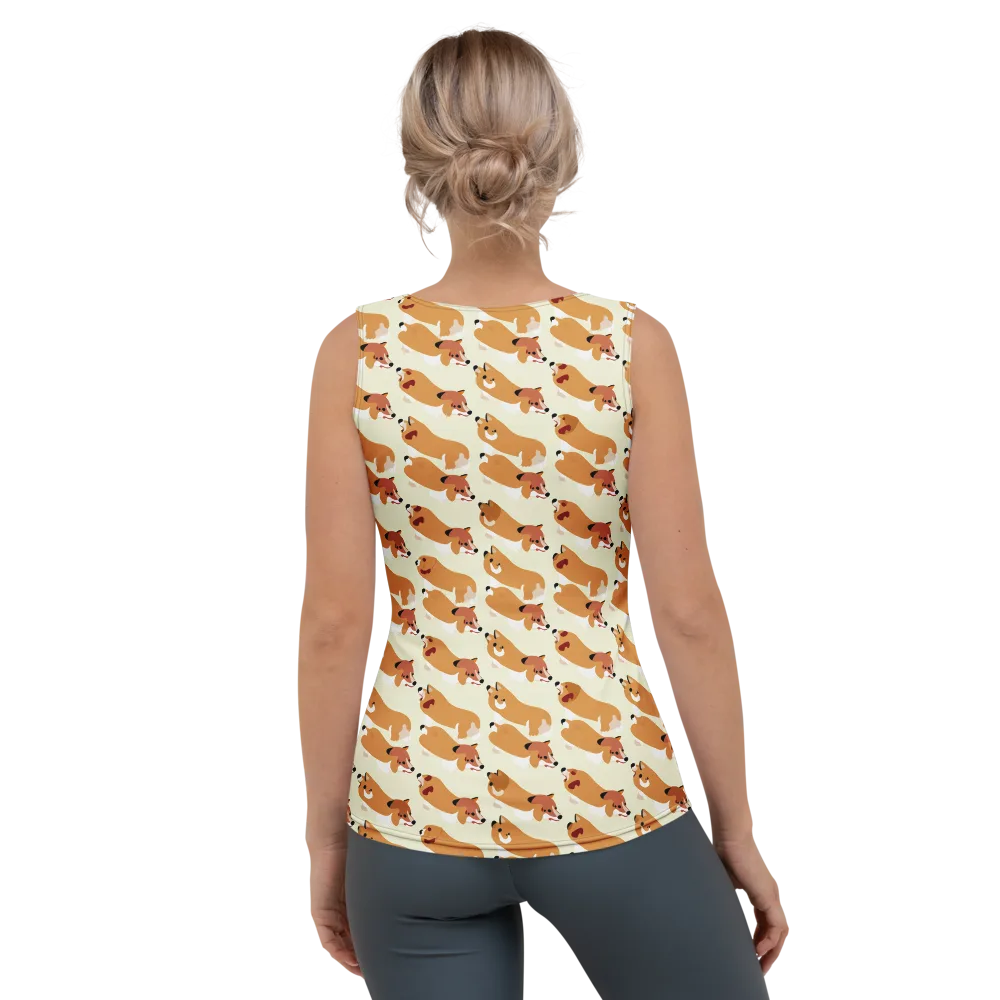Butterscotch Pups on Women's Tank Top — Back
