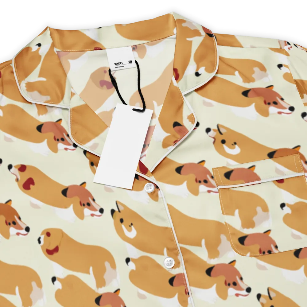 Butterscotch Pups on Women's Short Sleeve Pajama Top — Product details
