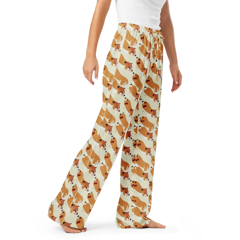 Butterscotch Pups on Women's Pajama Pants — Right Front
