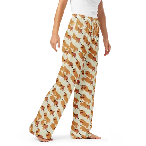 Butterscotch Pups on a Women's Pajama Pants