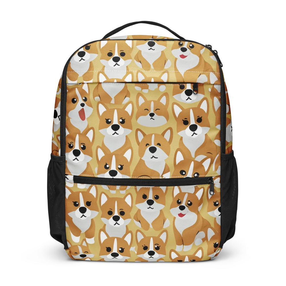 Amber Corgi Parade on Utility Backpack — Front