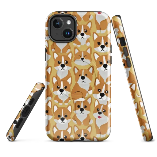 Amber Corgi Parade on a MagSafe Tough Case for iPhone®