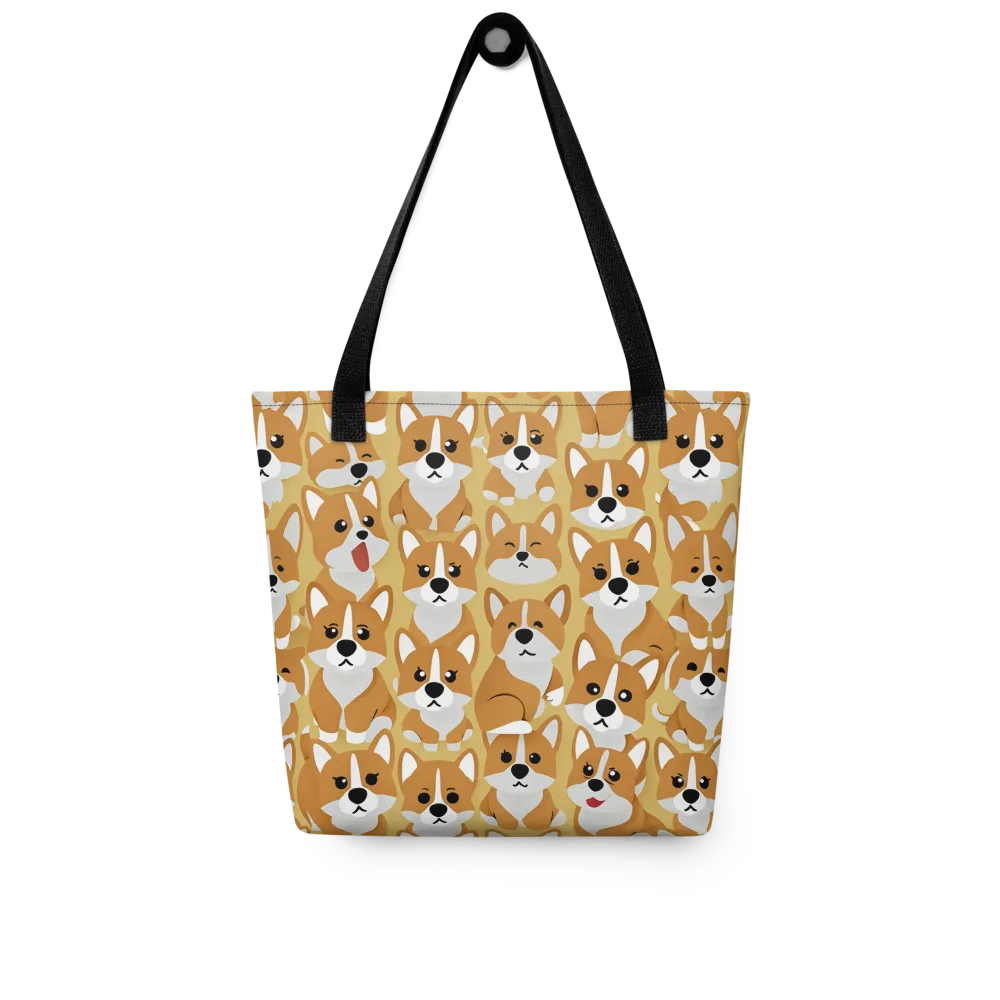 Amber Corgi Parade on Tote Bag — Front