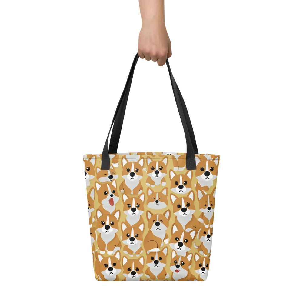 Amber Corgi Parade on Tote Bag — Front