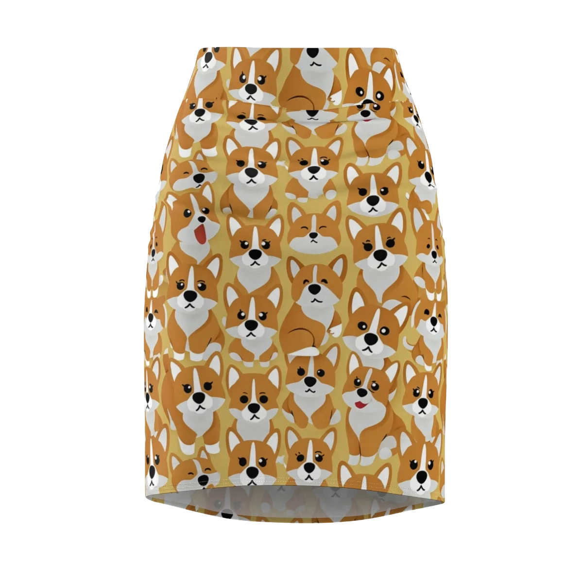Amber Corgi Parade on Pencil Skirt — Front