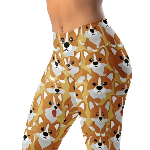 Amber Corgi Parade on a Leggings
