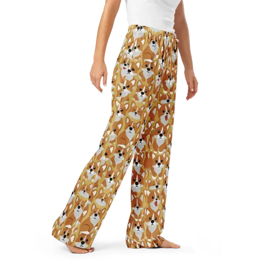 Amber Corgi Parade on a Women's Pajama Pants
