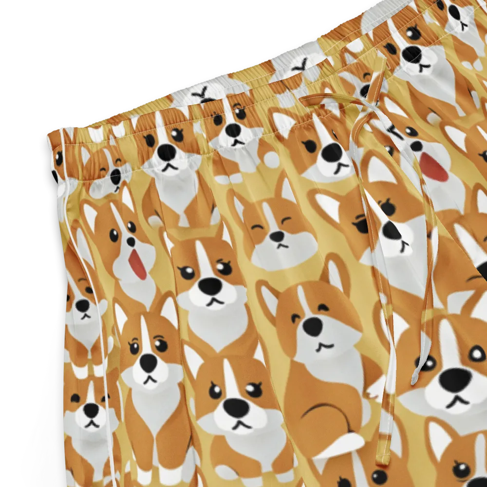 Amber Corgi Parade on Women's Pajama Shorts — Product details