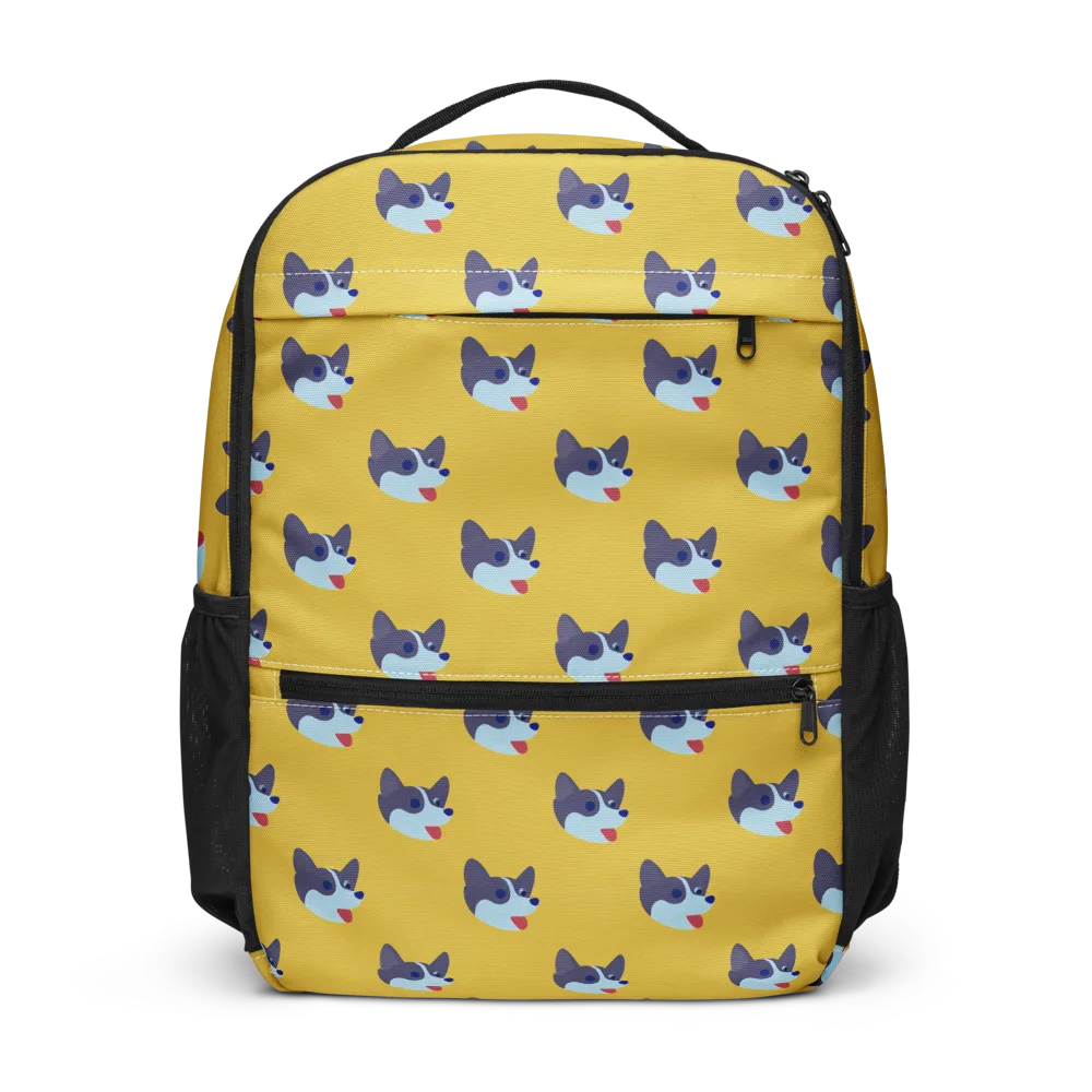 Golden Pup Parade on Utility Backpack — Front
