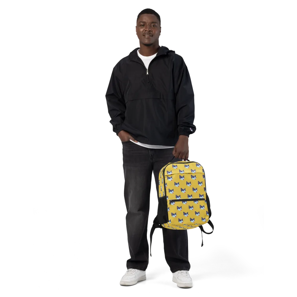 Golden Pup Parade on Utility Backpack — Front