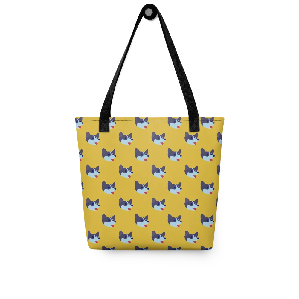 Golden Pup Parade on Tote Bag — Front