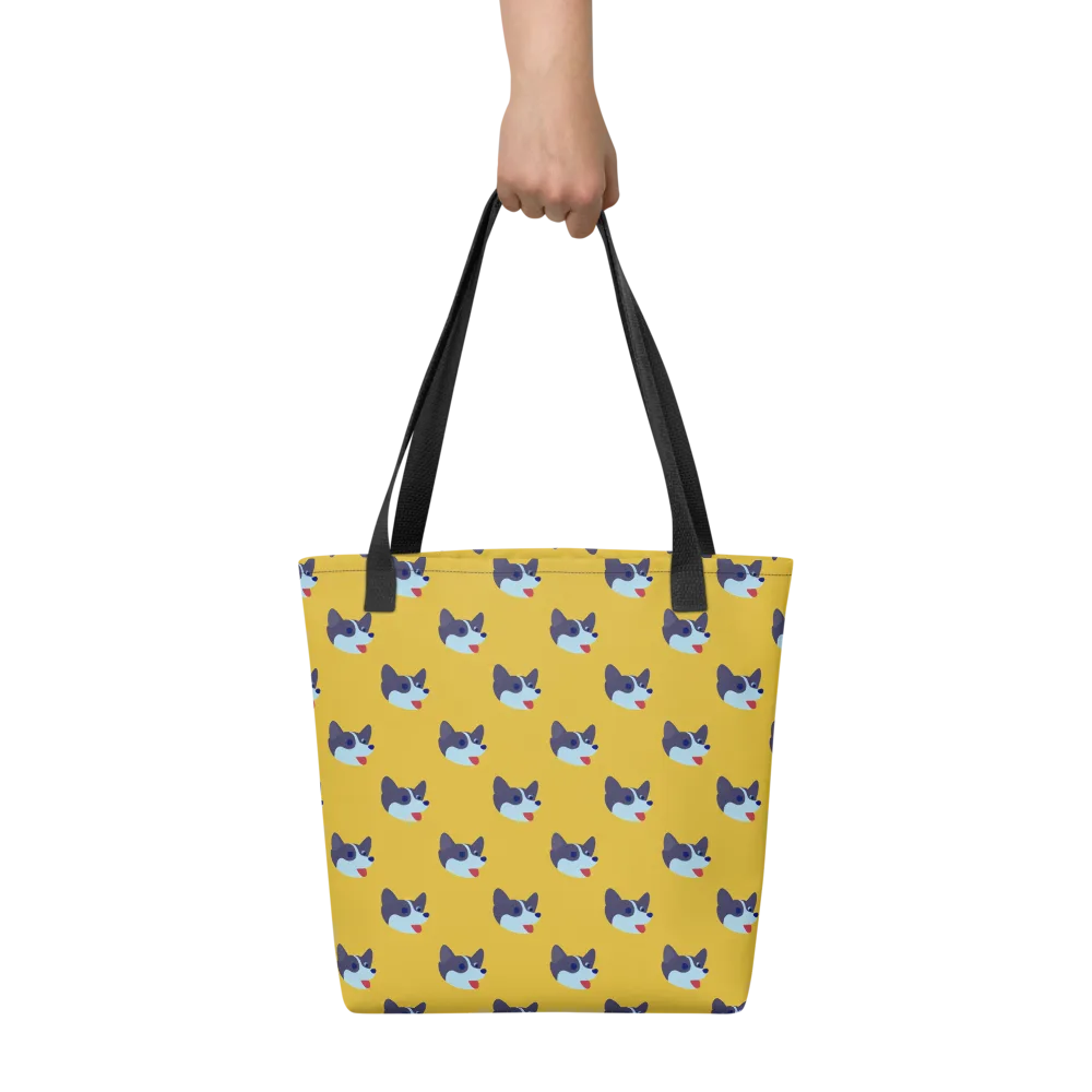 Golden Pup Parade on Tote Bag — Front