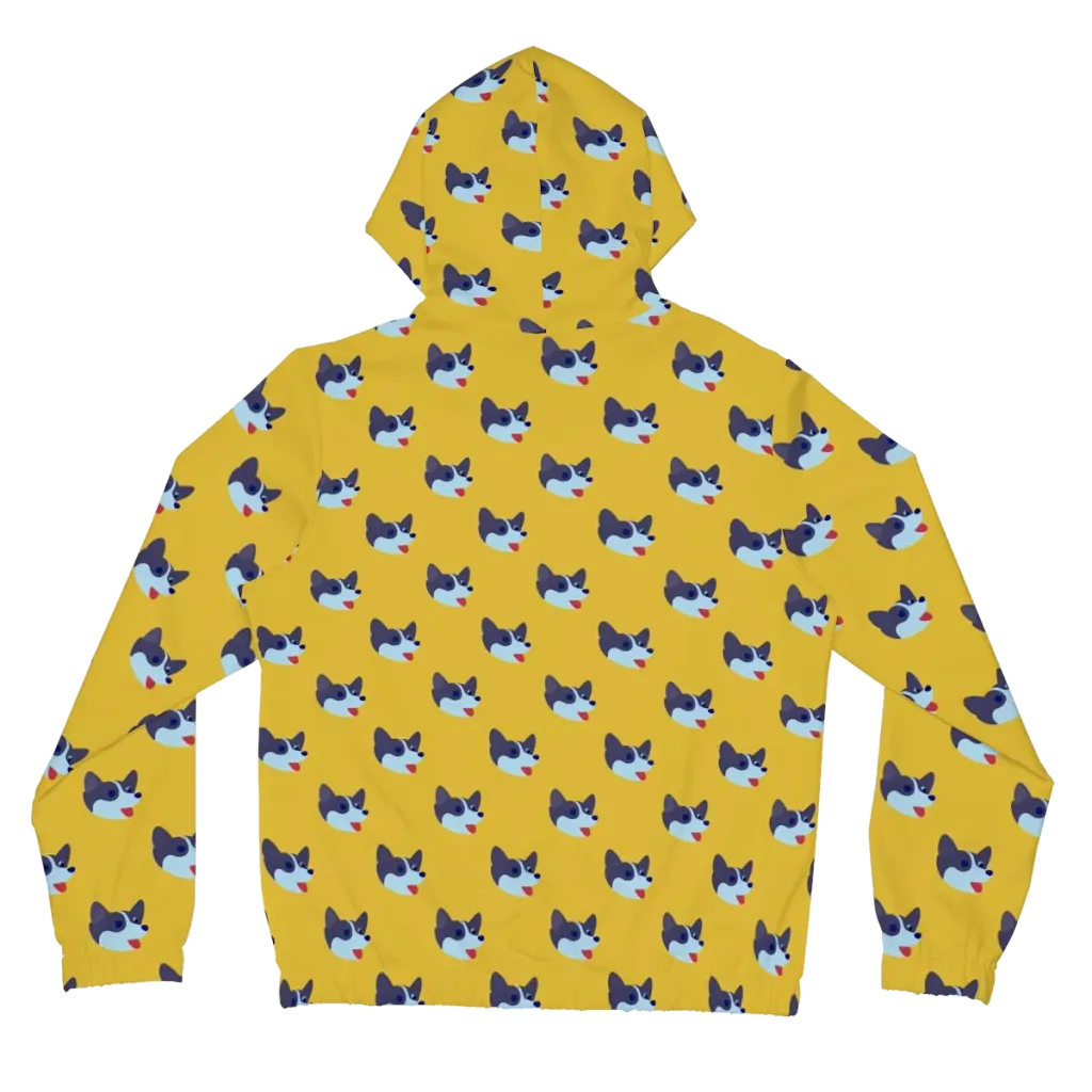 Golden Pup Parade on Women's Full-Zip Hoodie — Back