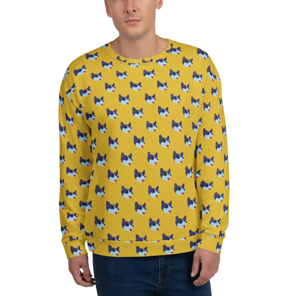 Golden Pup Parade on Sweatshirt — Front