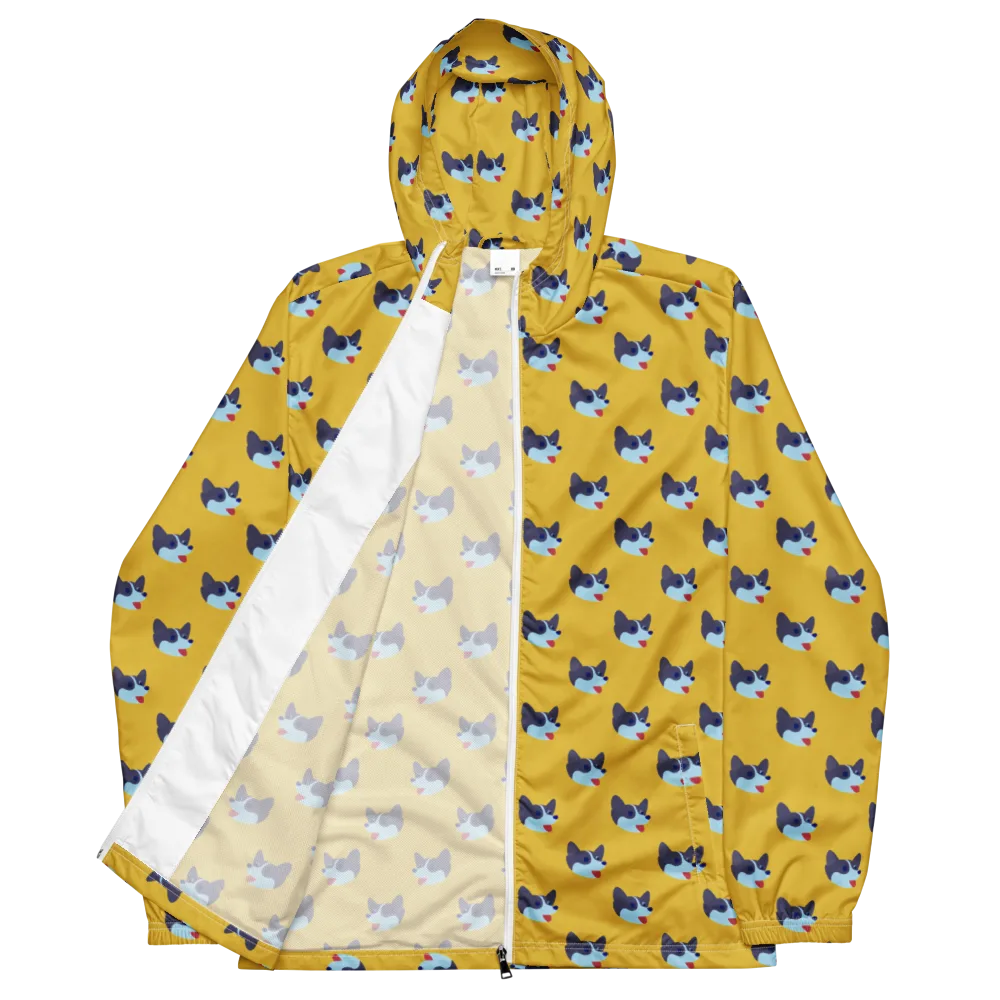 Golden Pup Parade on Men's Windbreaker — Front