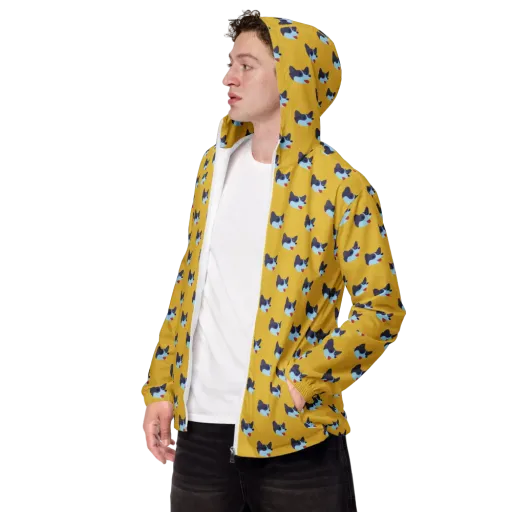 Golden Pup Parade on a Men's Windbreaker