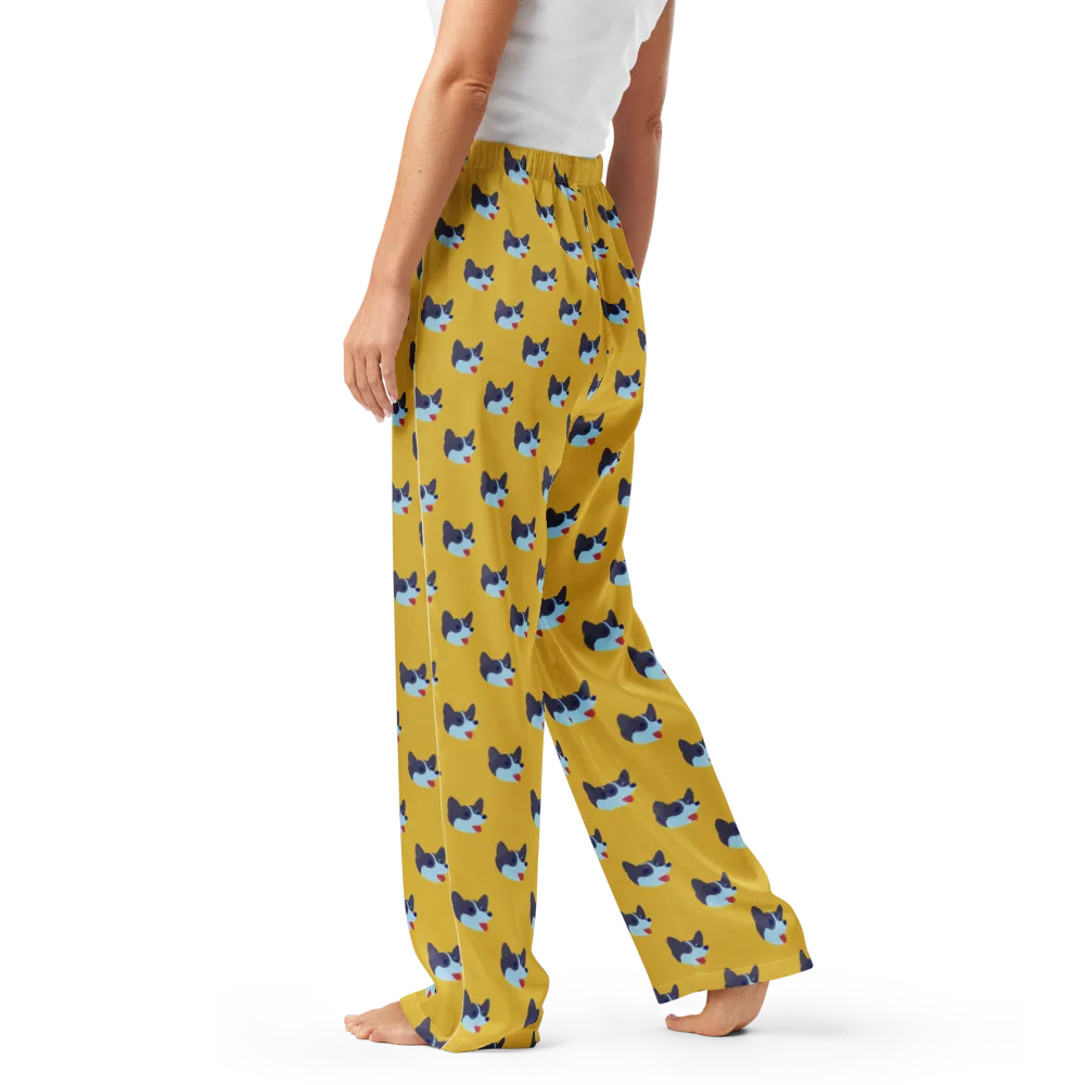 Golden Pup Parade on Women's Pajama Pants — Left