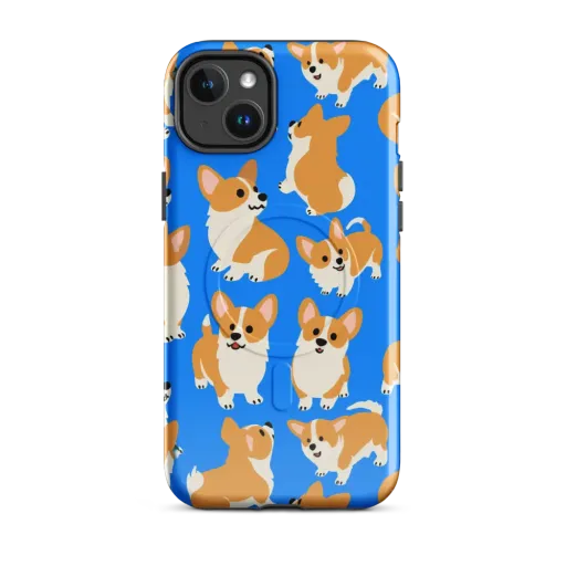 Blue Ribbon Corgis on a MagSafe Tough Case for iPhone®