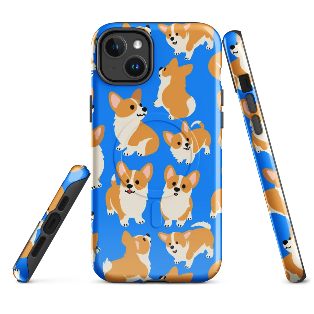 Blue Ribbon Corgis on MagSafe Tough Case for iPhone® — Front