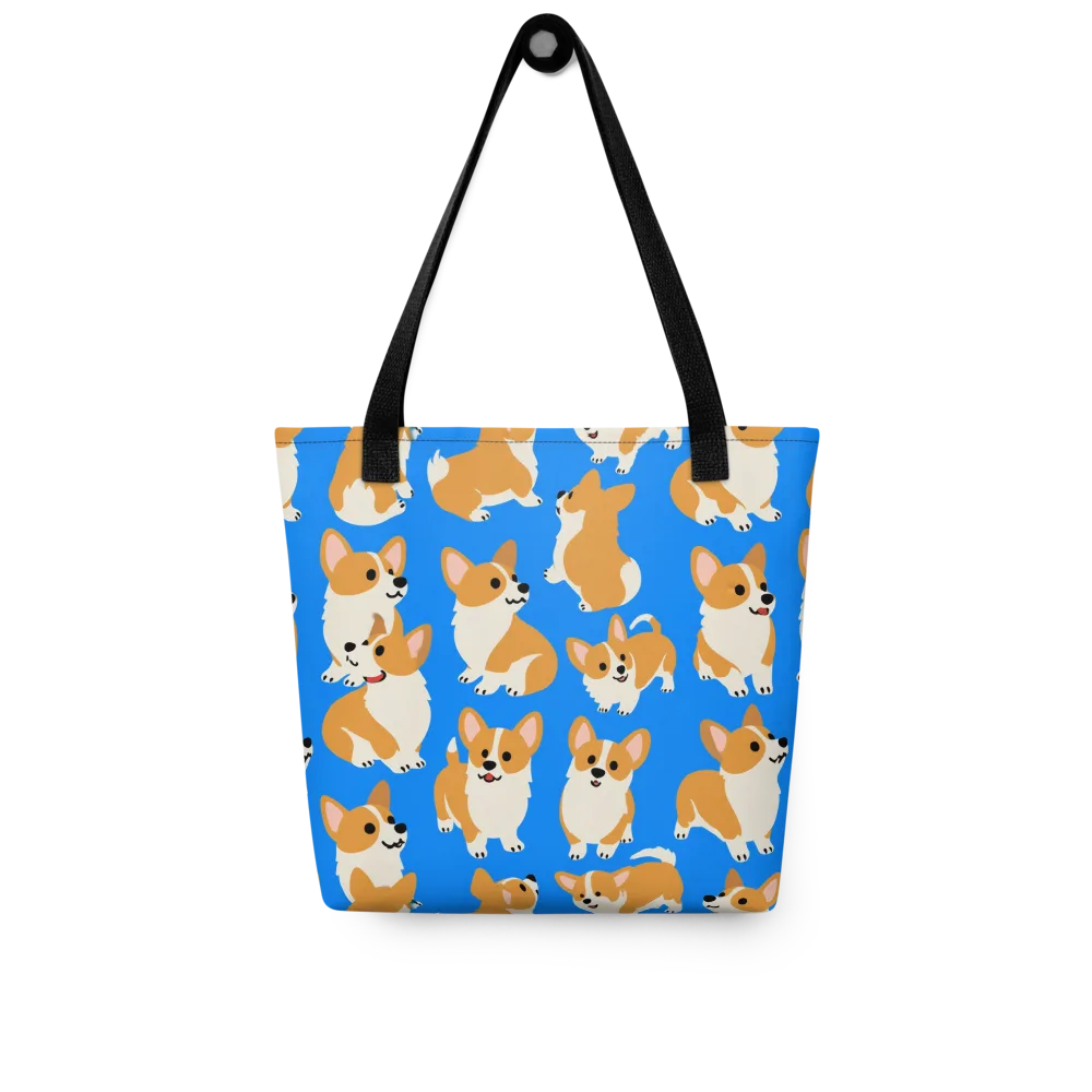 Blue Ribbon Corgis on Tote Bag — Front