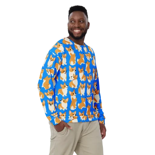 Blue Ribbon Corgis on a Sweatshirt