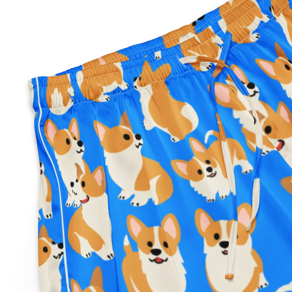 Blue Ribbon Corgis on Women's Pajama Shorts — Product details