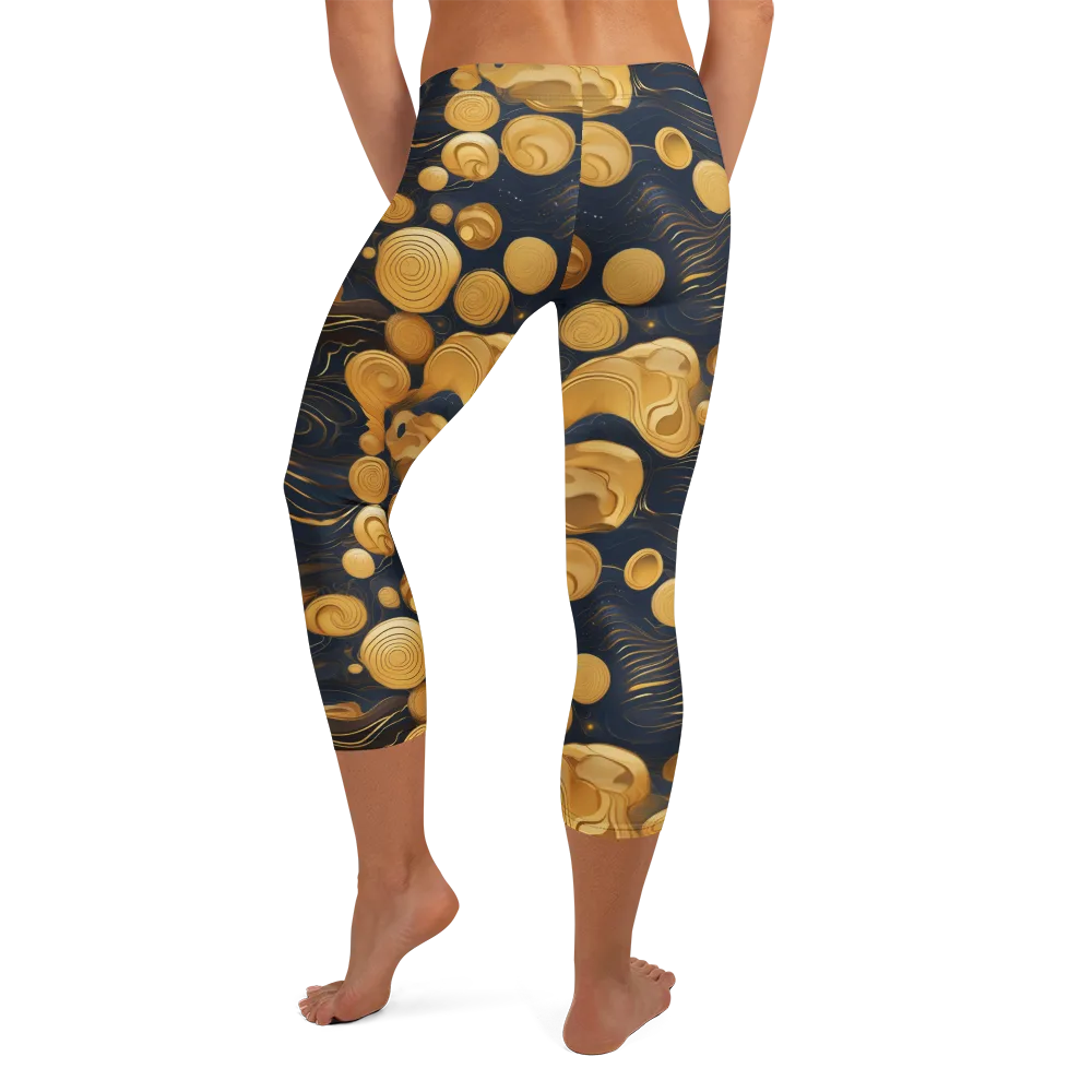 Midnight Aureate on Capri Leggings — Back