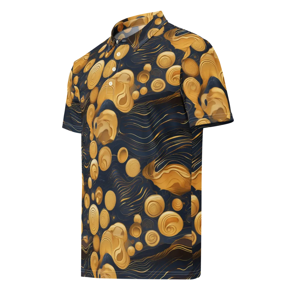 Midnight Aureate on Men's Slim Fit Polo Shirt — Left Front