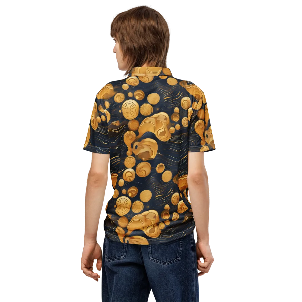 Midnight Aureate on Men's Slim Fit Polo Shirt — Back