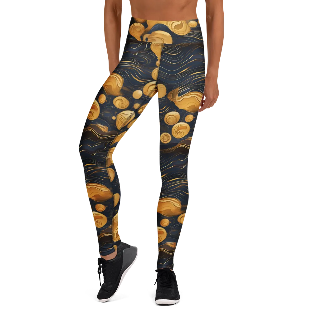 Midnight Aureate on Yoga Leggings — Front