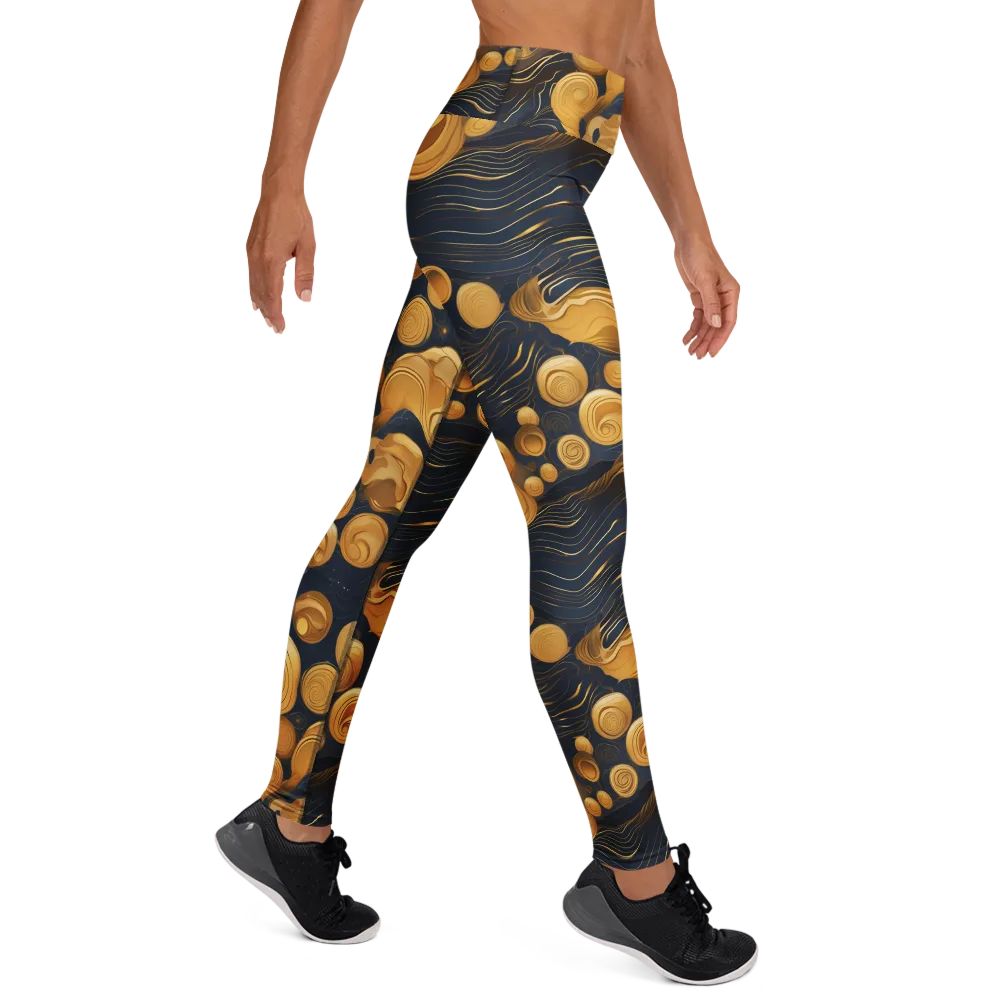 Midnight Aureate on Yoga Leggings — Right