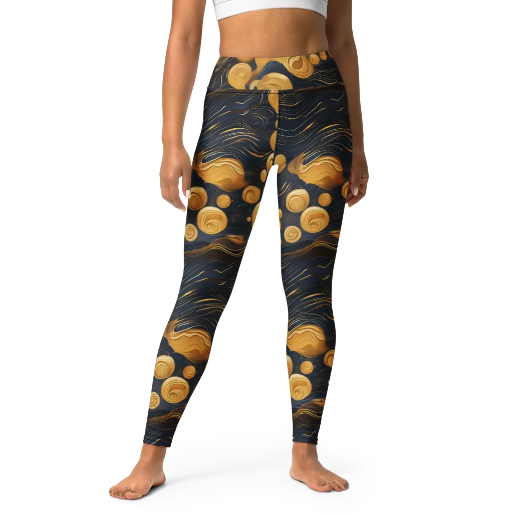 Midnight Aureate on Yoga Leggings — Front