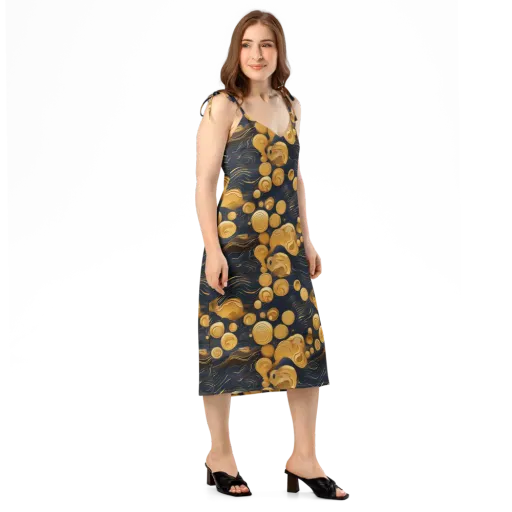 Midnight Aureate on a Slip Dress