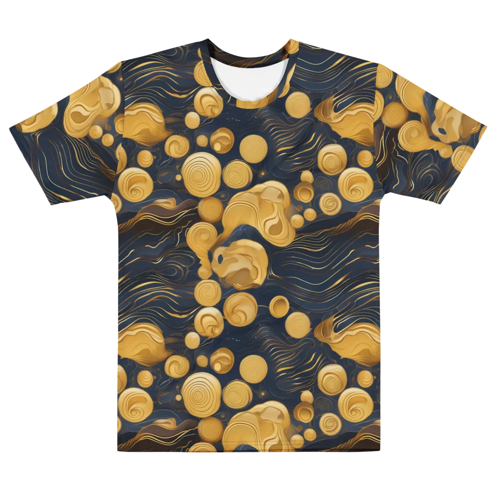 Midnight Aureate on Men's Cotton Crew Neck T-Shirt — Front