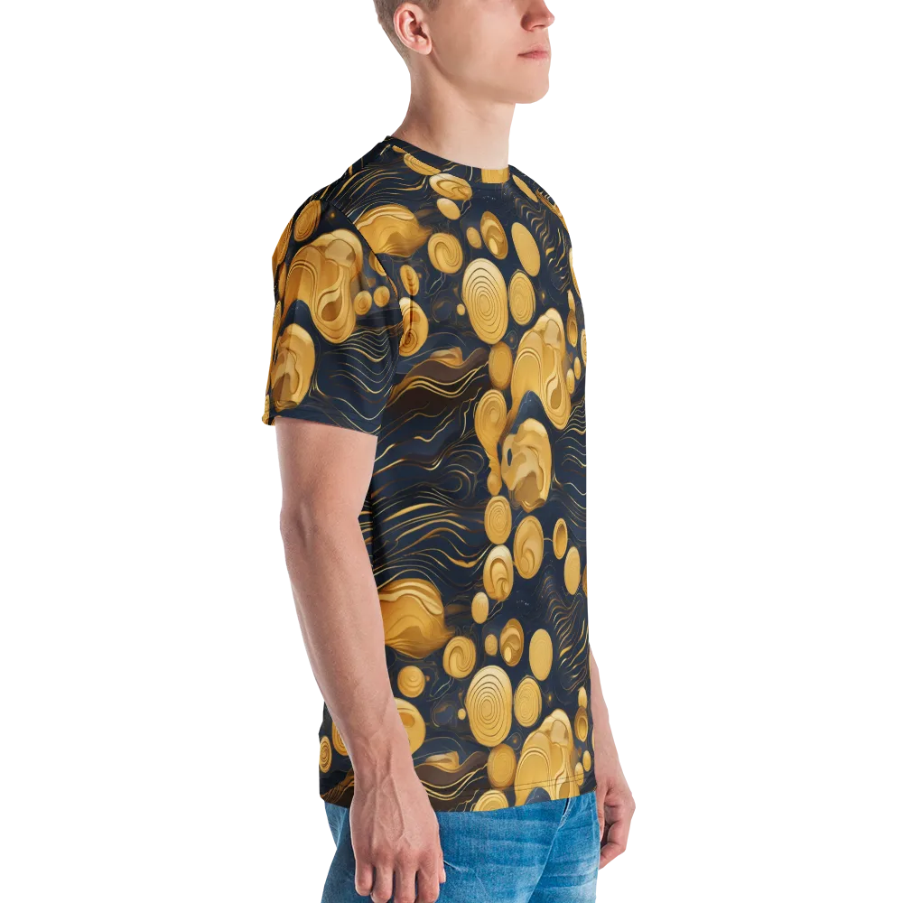 Midnight Aureate on Men's Crew Neck T-Shirt — Right