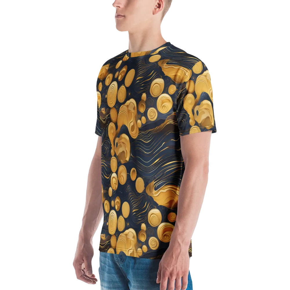 Midnight Aureate on Men's Crew Neck T-Shirt — Left
