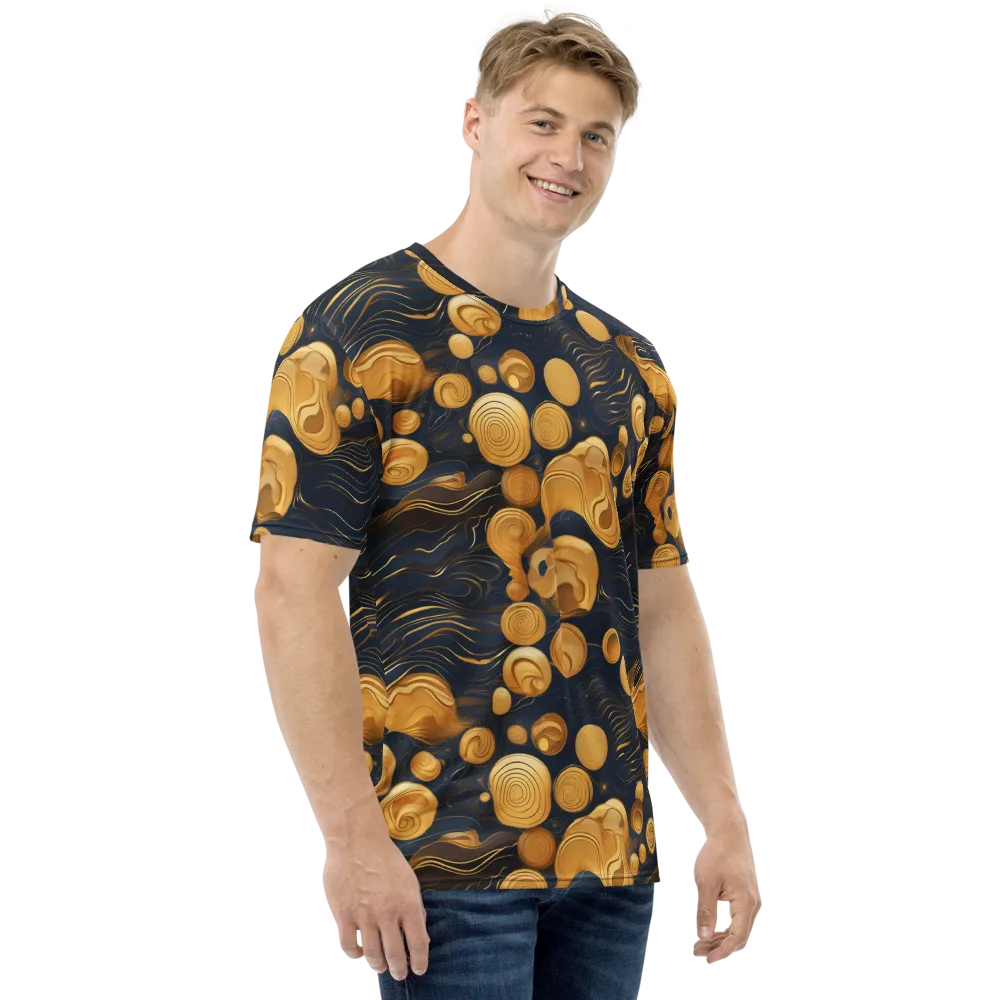 Midnight Aureate on Men's Crew Neck T-Shirt — Right