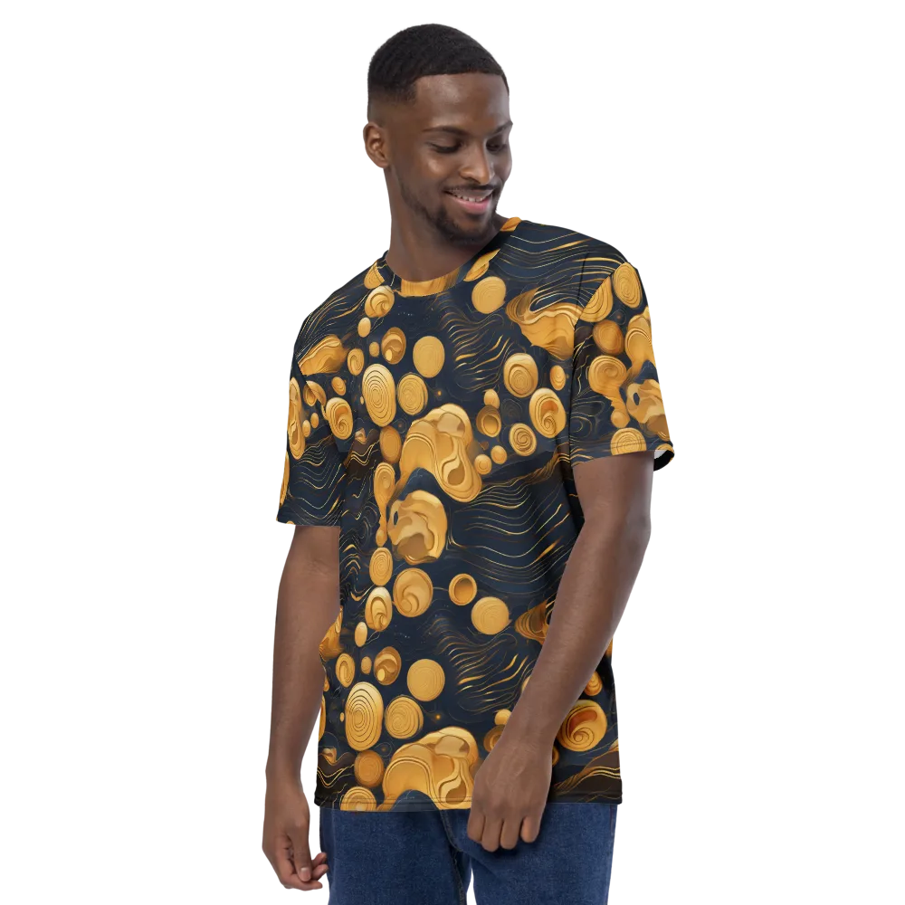 Midnight Aureate on Men's Crew Neck T-Shirt — Left