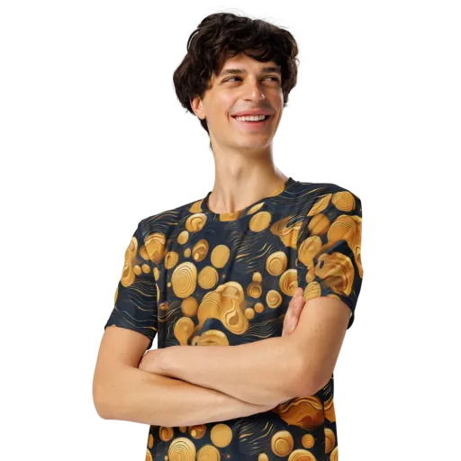 Midnight Aureate on a Men's Crew Neck T-Shirt