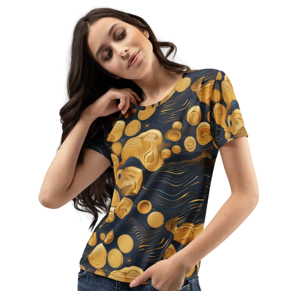 Midnight Aureate on Women's Crew Neck T-Shirt — Left Front