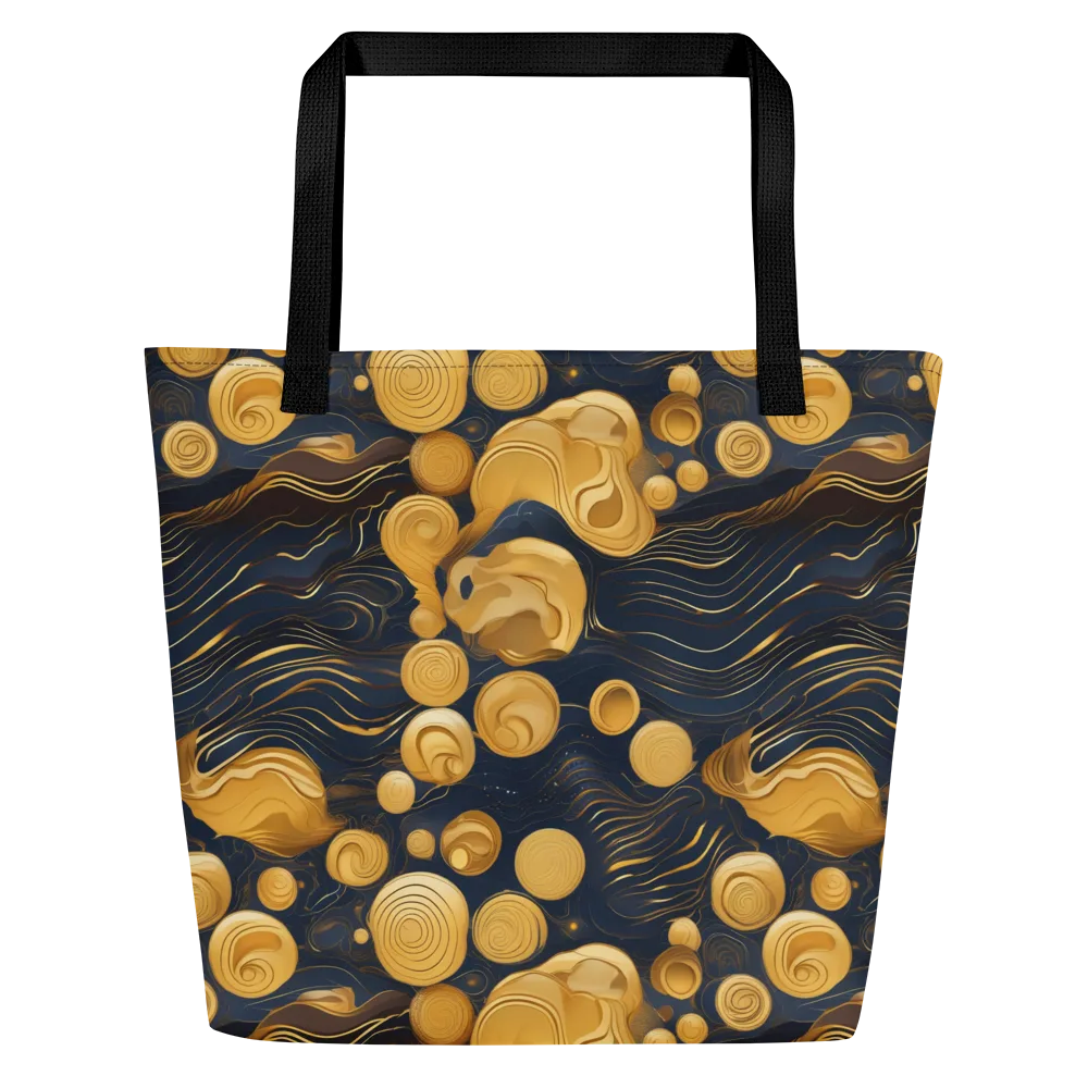 Midnight Aureate on Large Tote Bag W/ Pocket — Front