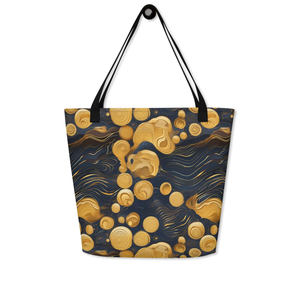 Midnight Aureate on Large Tote Bag W/ Pocket — Front